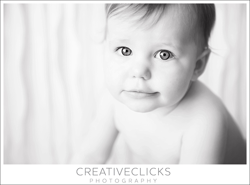 Children's-Photographer-Niagara_160 Black and White One Year Old Girl